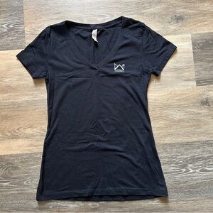 Chic Black V-Neck Tee for Women